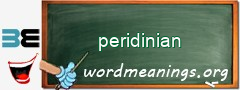 WordMeaning blackboard for peridinian